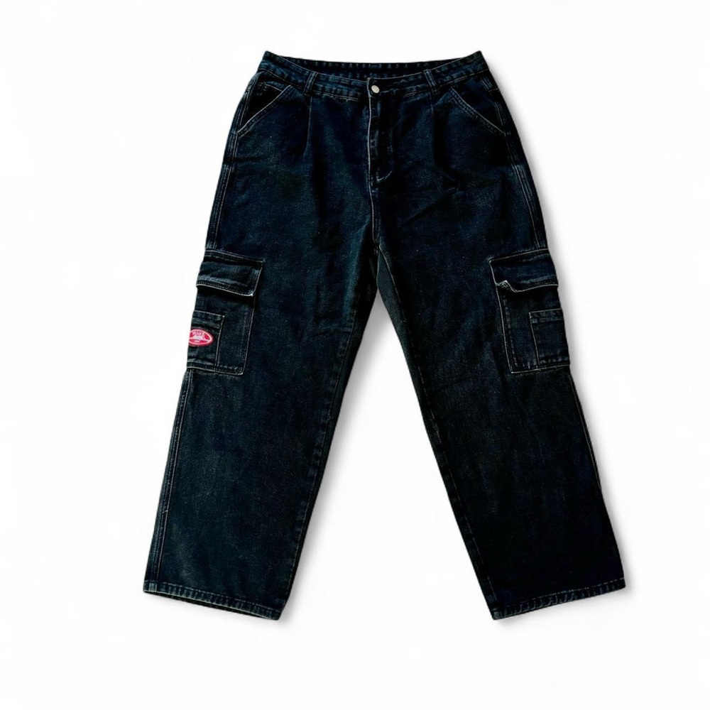 Y2K Denim Wake Carpenter Jeans Women's Black Wide Leg